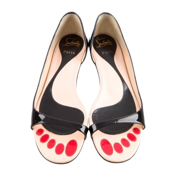 ❤️Christian Louboutin Rare Patent Leather Flats❤️ - Picture 1 of 5